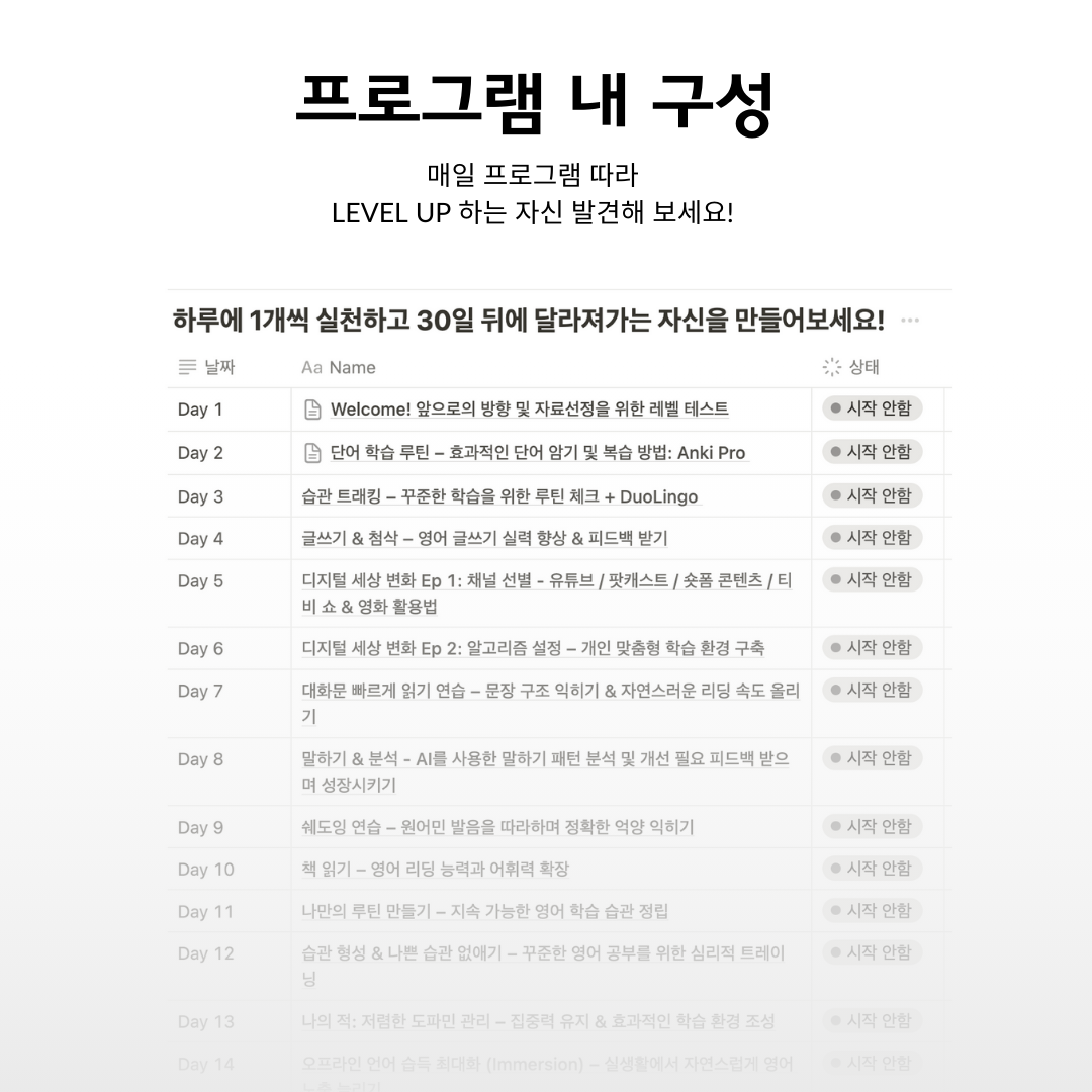 30일 첼린지 - Speak Like Youngjin, 꾸준한 영어 향상 루틴 만들기